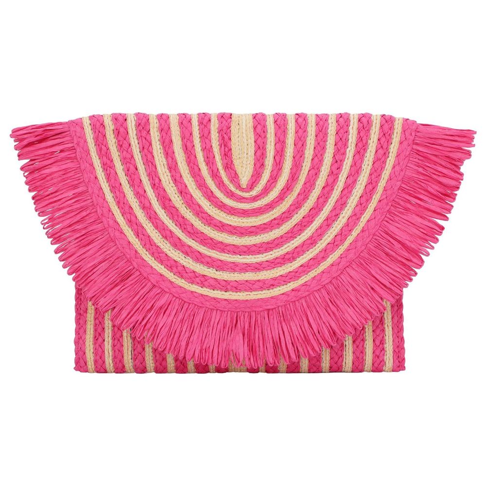 Fringe Straw Clutch Purses Envelope Summer Beach Bags Woven Clutch C :^)